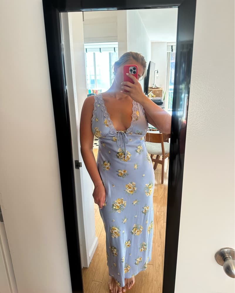 Bailey Rose Light Blue Floral Dress - Image 1