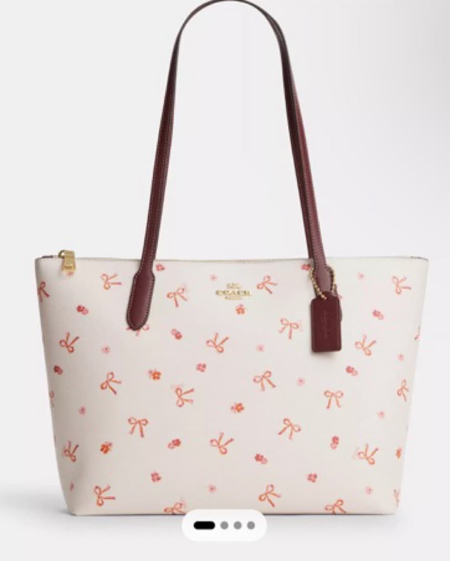 Tote Bag With Bow Print - Image 1