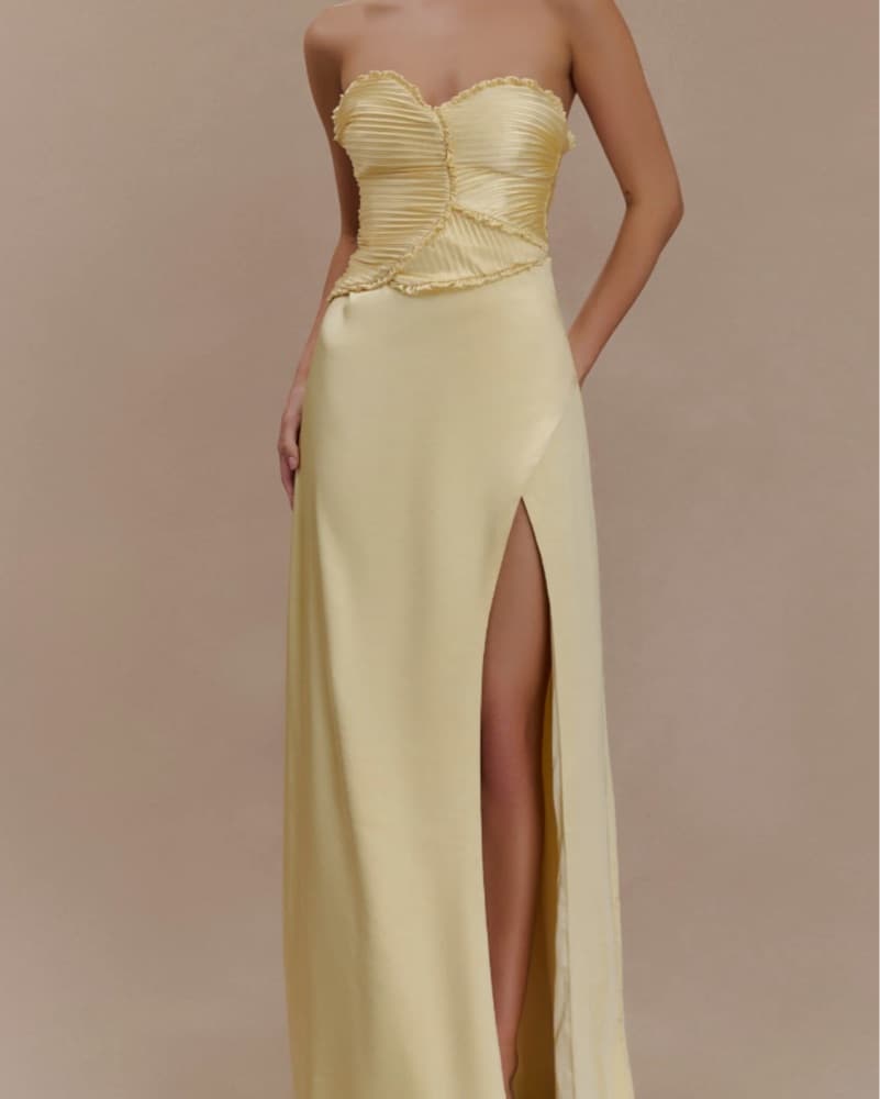 Lassira Butter Yellow Dress - Image 1