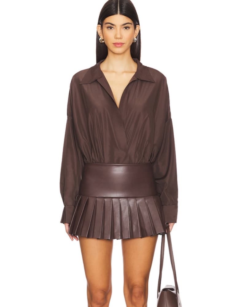 Norma Kamali Pleated Mini Skirt - Image 3