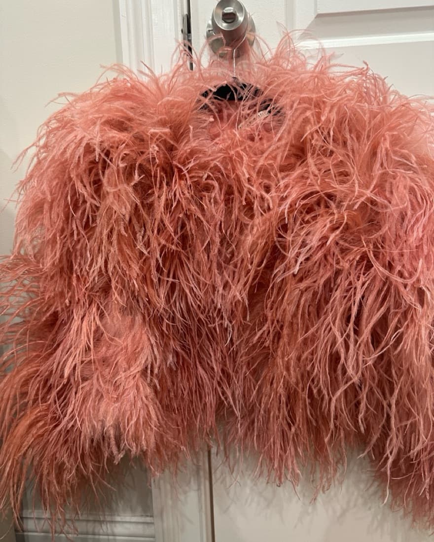 Alice and Olivia KIDMAN FEATHERED JACKET - Image 2