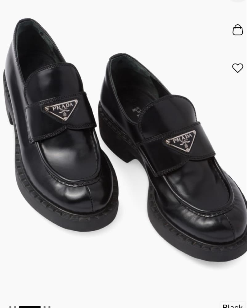 Prada Black Patent Leather Loafers - Image 1