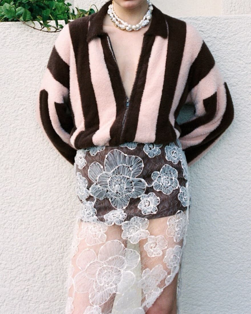 Siedrés Siam Floral Sheer Lace Skirt h - Image 5