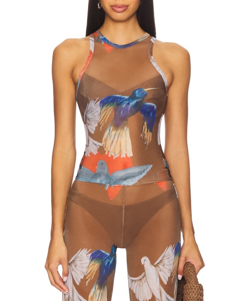 Sheer Mesh Pant & Tank Set - Image 1