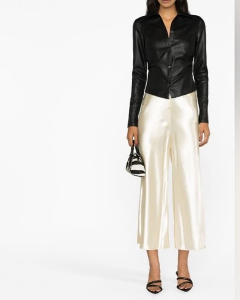 Khaite Cream Silk Pants - Image 3