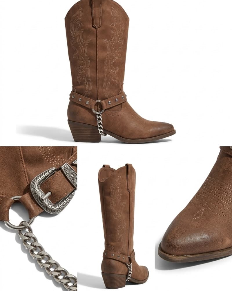 BROWN COWBOY BOOTS- COACHELLA - Image 2