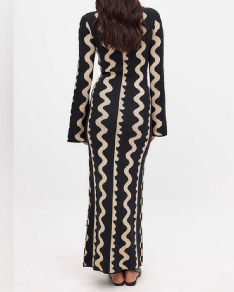 NAKD Jacquard Knitted Wave Maxi - Image 2