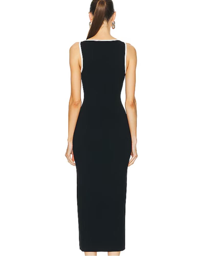 Elegant Black Midi Dress - Image 3
