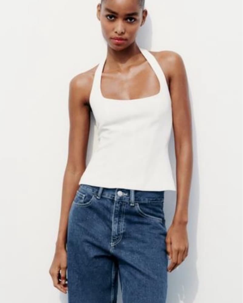 Zara Black Halter Tank - Image 3