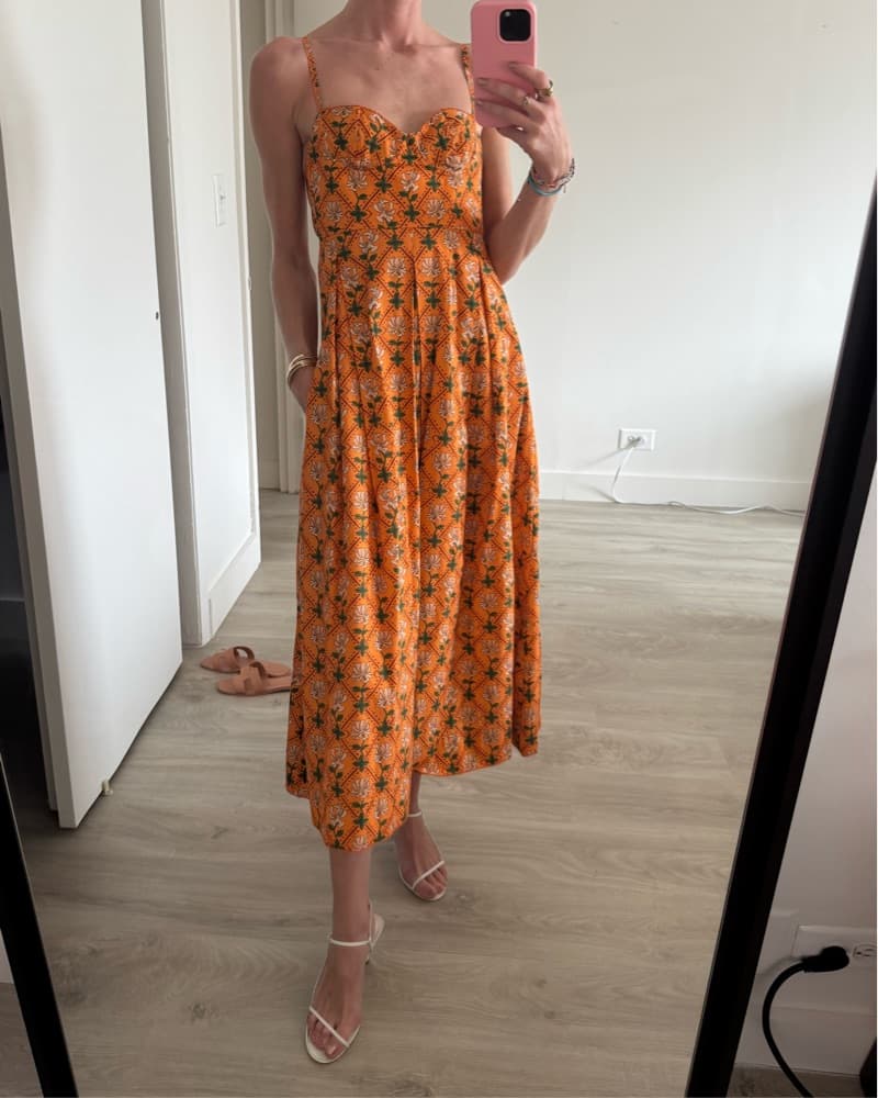 Agua Bendita Mambo Floral Midi Dress - Image 1