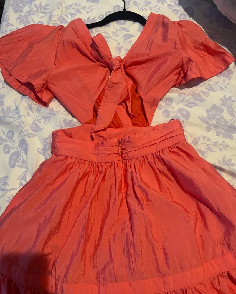 Cinq A Sept Redish Orange Cut Out Dress  - Image 3
