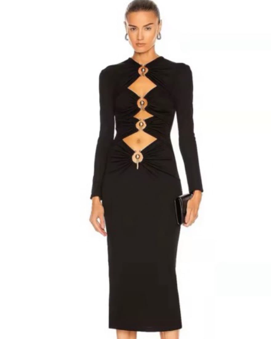 Cut Out Dress Long Sleeve - Image 1