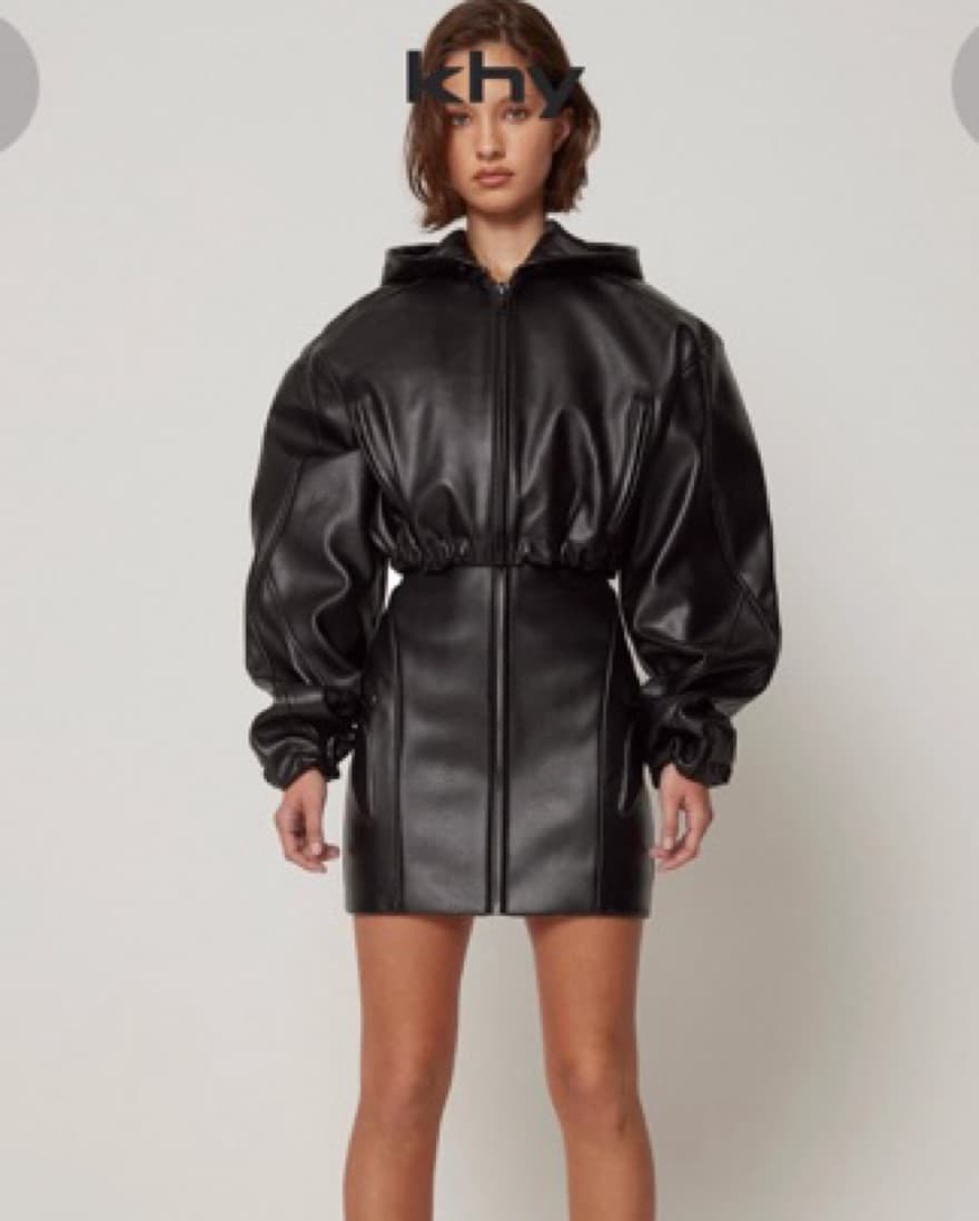 ジャケット・アウター khy Faux Leather Cropped Hooded Jacket KHY Faux leather cropped hooded jacket by Khy | Pickle