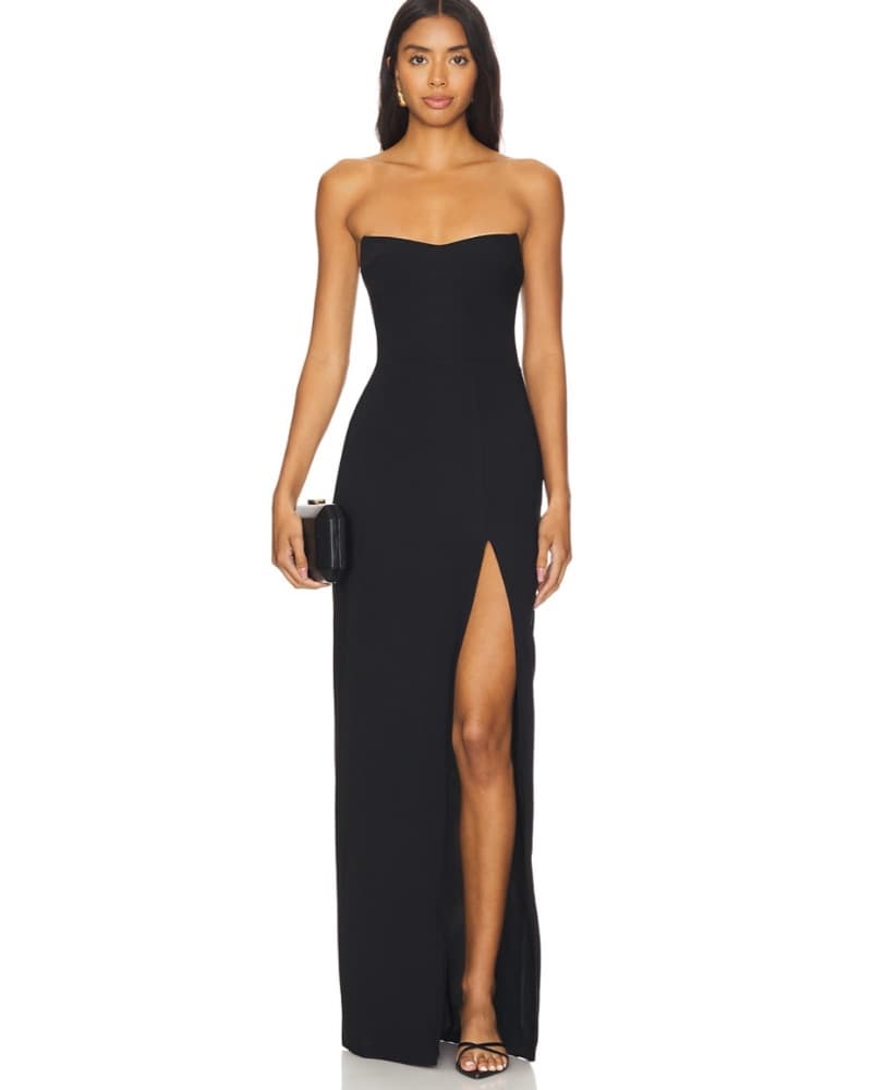 Black Amanda Uprichard Maxi Dress - Image 1