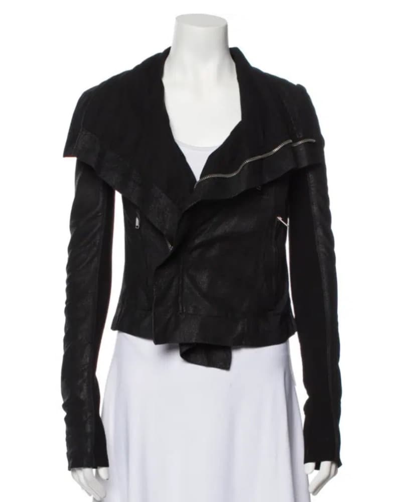 Rick Owens Suede Biker Jacket - Image 1