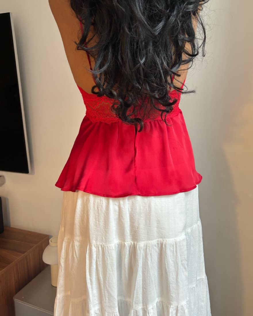Red Victoria Secret slip top - Image 2