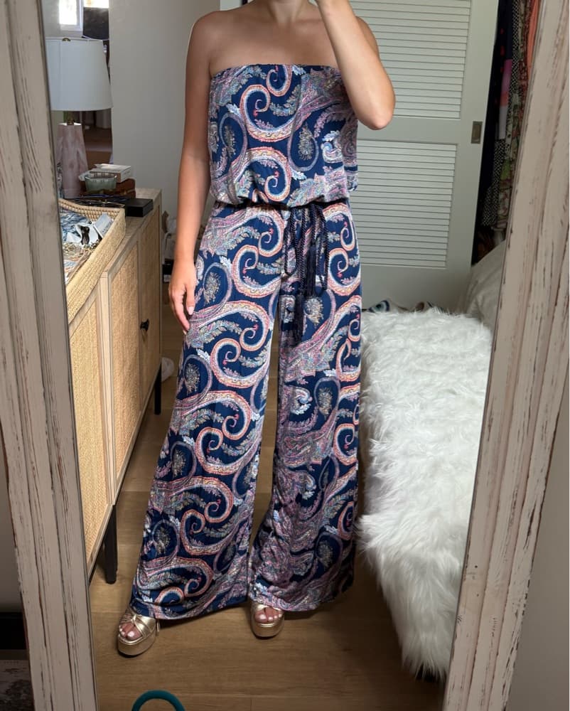 Boutique Paisley Slinky Jumpsuit   - Image 1