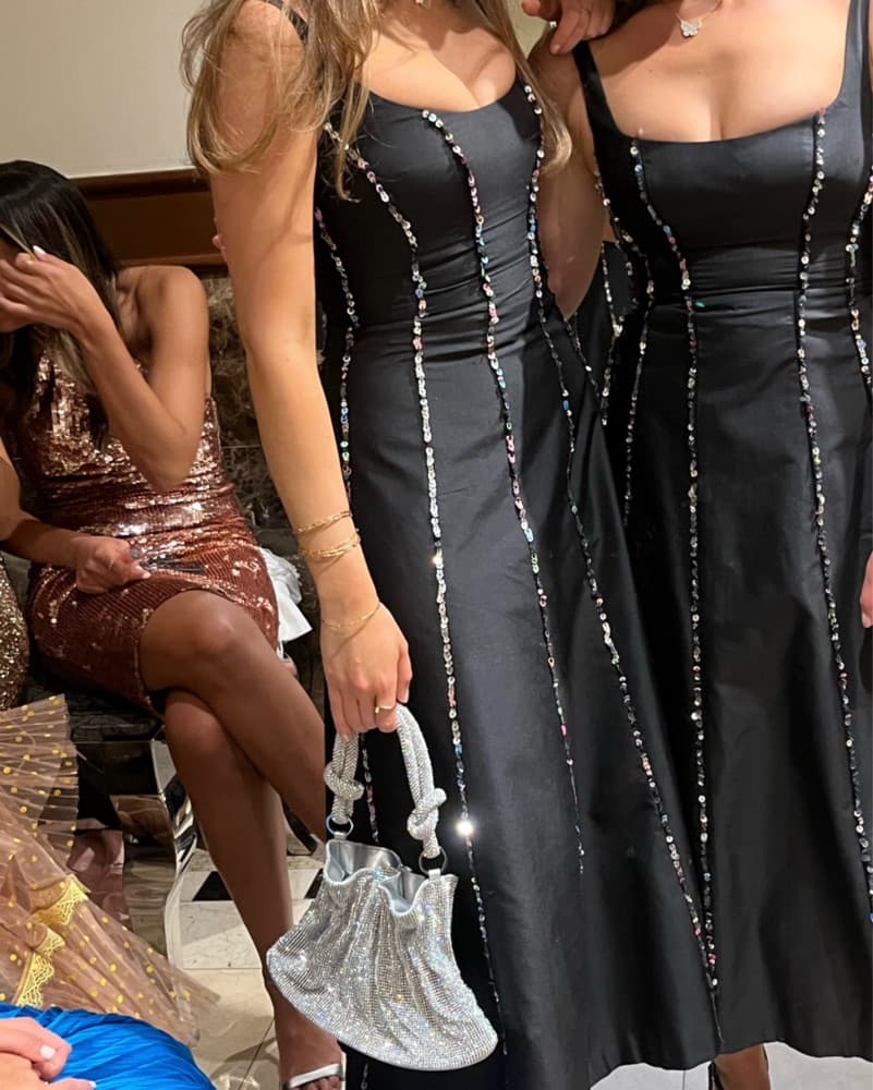 Rasario Sequined Silk Midi Gown - Image 1