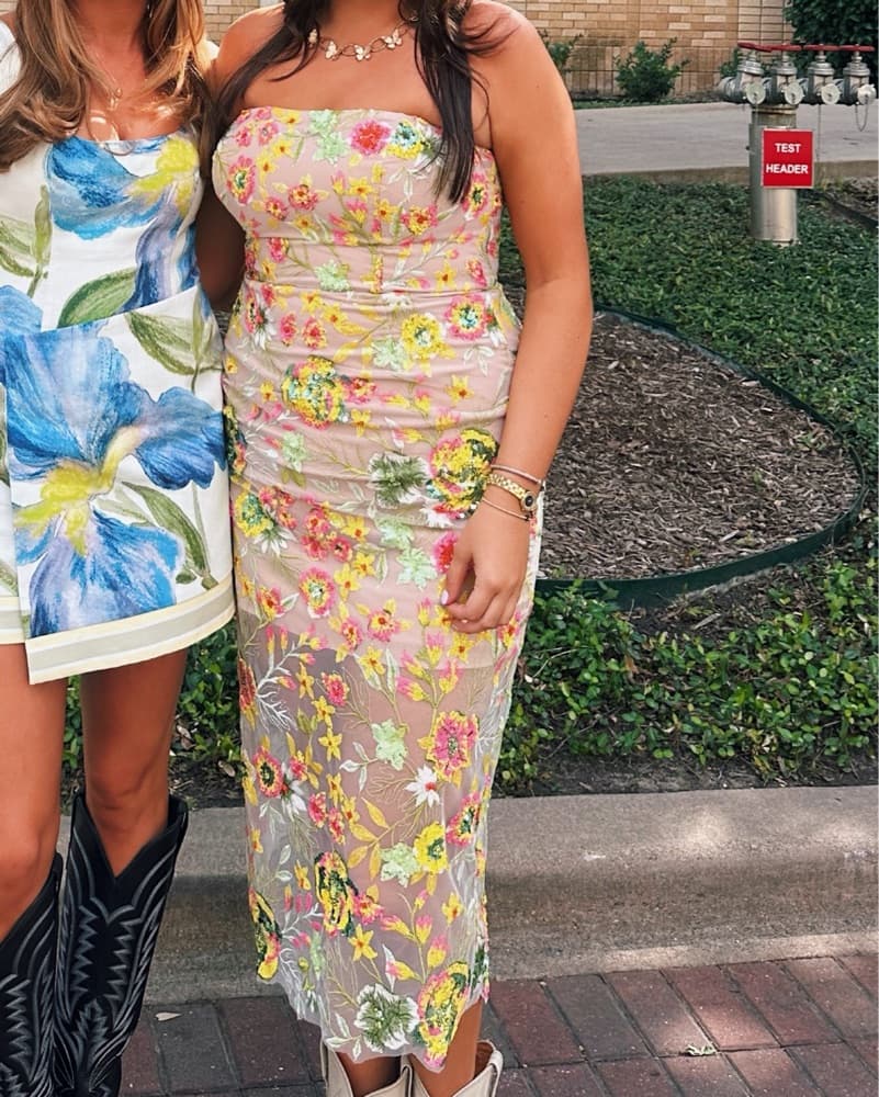 Kait Botanica Sequined Embroidered Dress - Image 2
