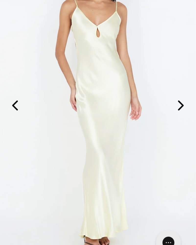 Bec+Bridge Yellow Satin Formal Dress - Image 3