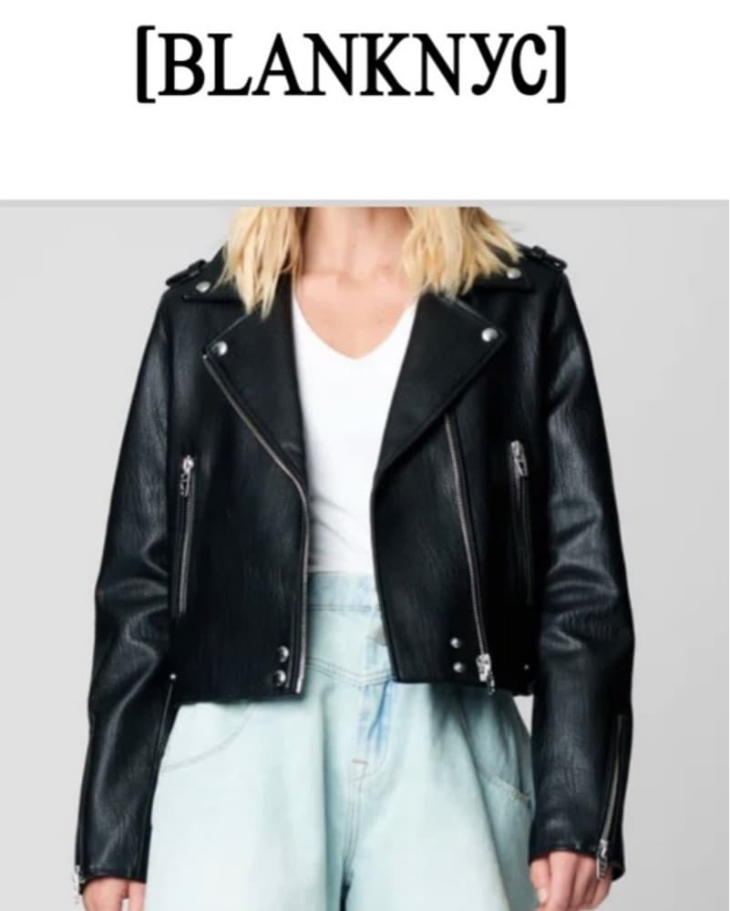 Black Blank NYC Leather Jacket - Image 1
