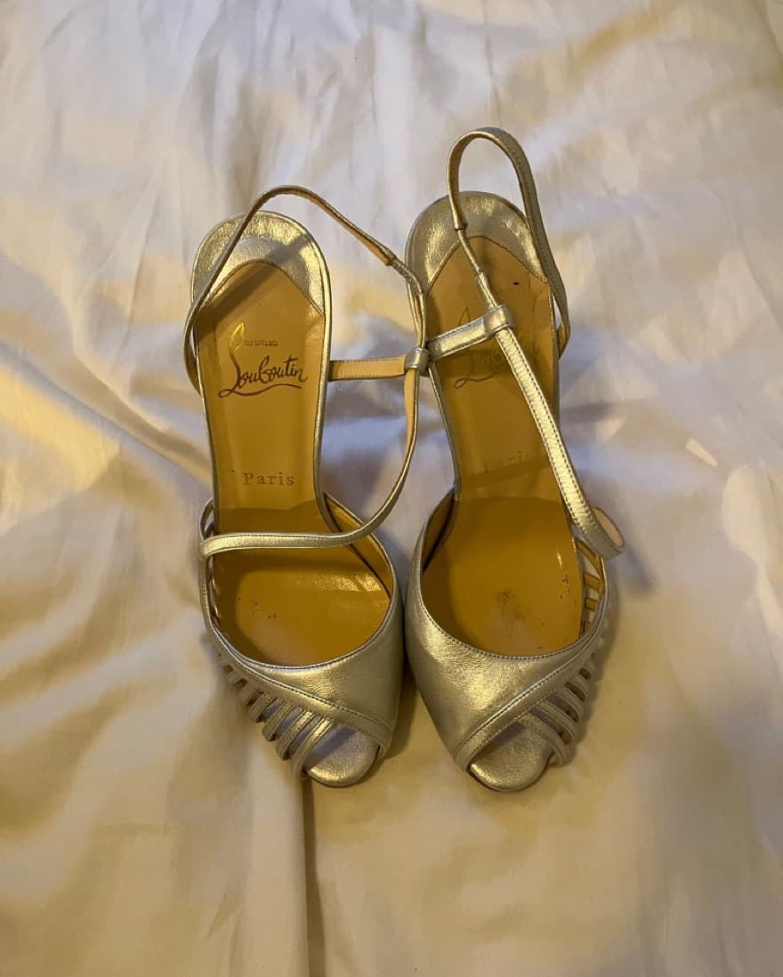 Silver nappa Leather louboutin Pumps - Image 1