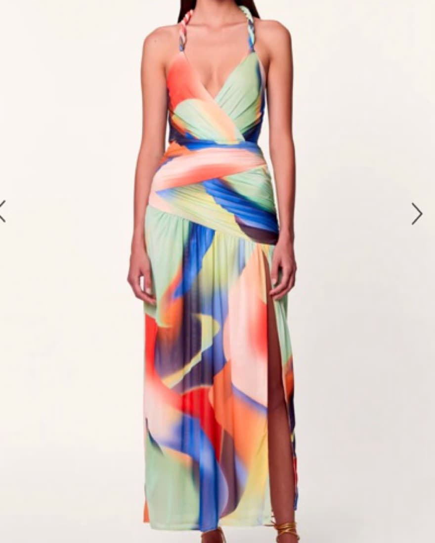 Nicholas Vibrant Halter Maxi Dress - Image 1