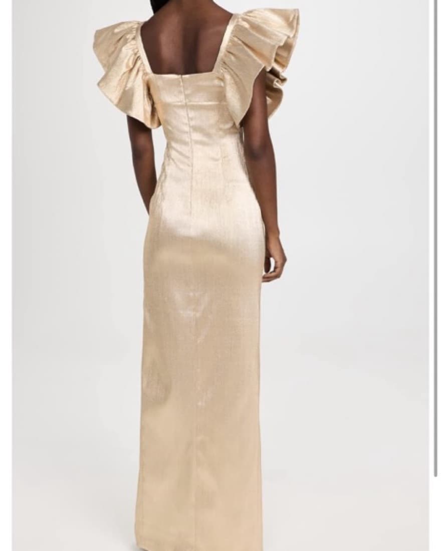 Black Halo Gold Metallic Prince Gown - Image 2