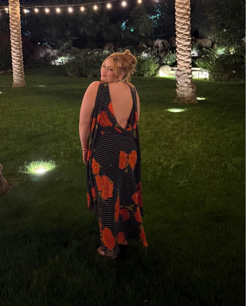 Bold Floral Polka Dot Maxi Dress - Image 2