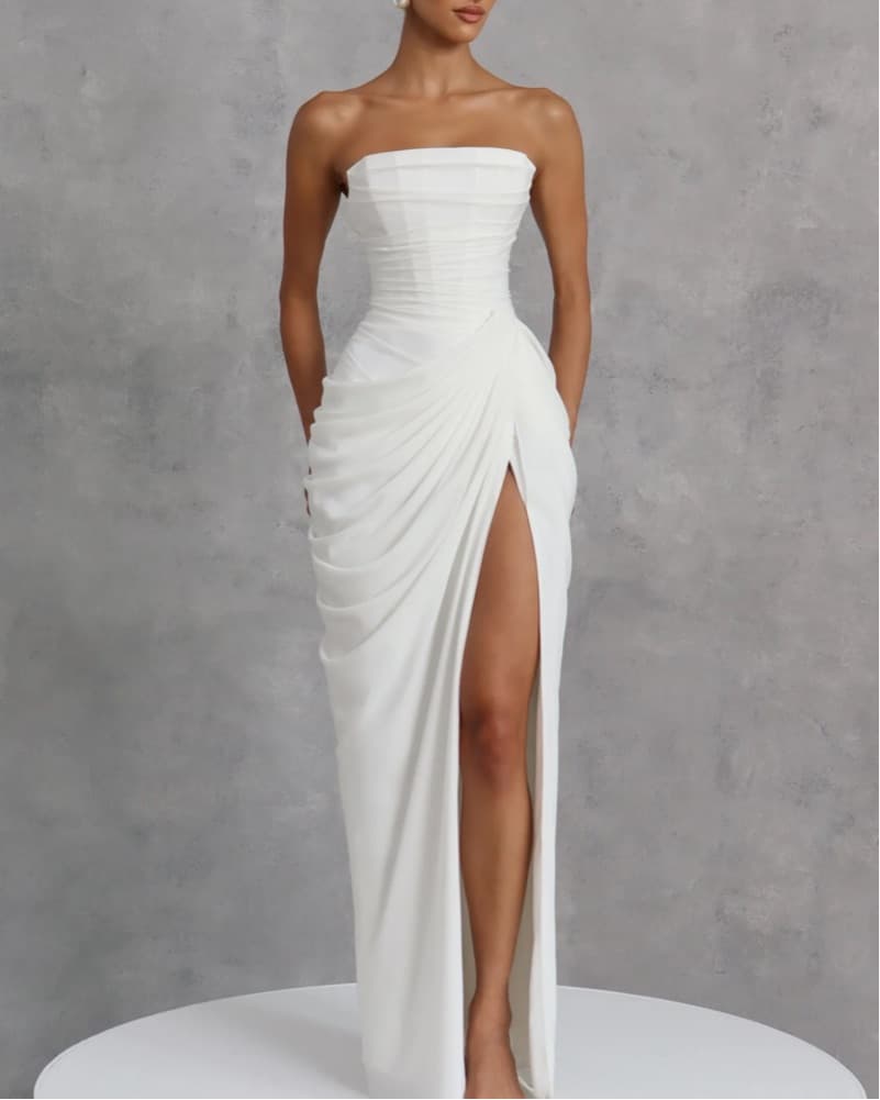 Babyboo Bridal Draped Corset Dress - Image 1