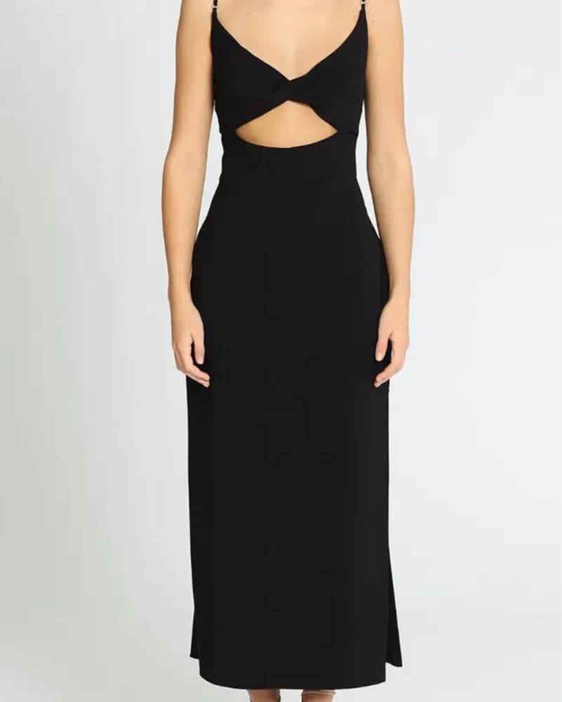 Black Cut Out Formal Dress - Image 1