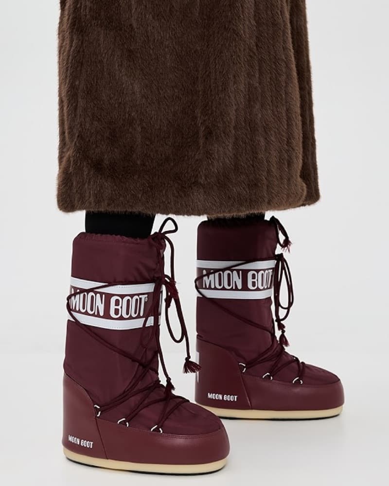 Maroon High Top Moon Boots - Image 1