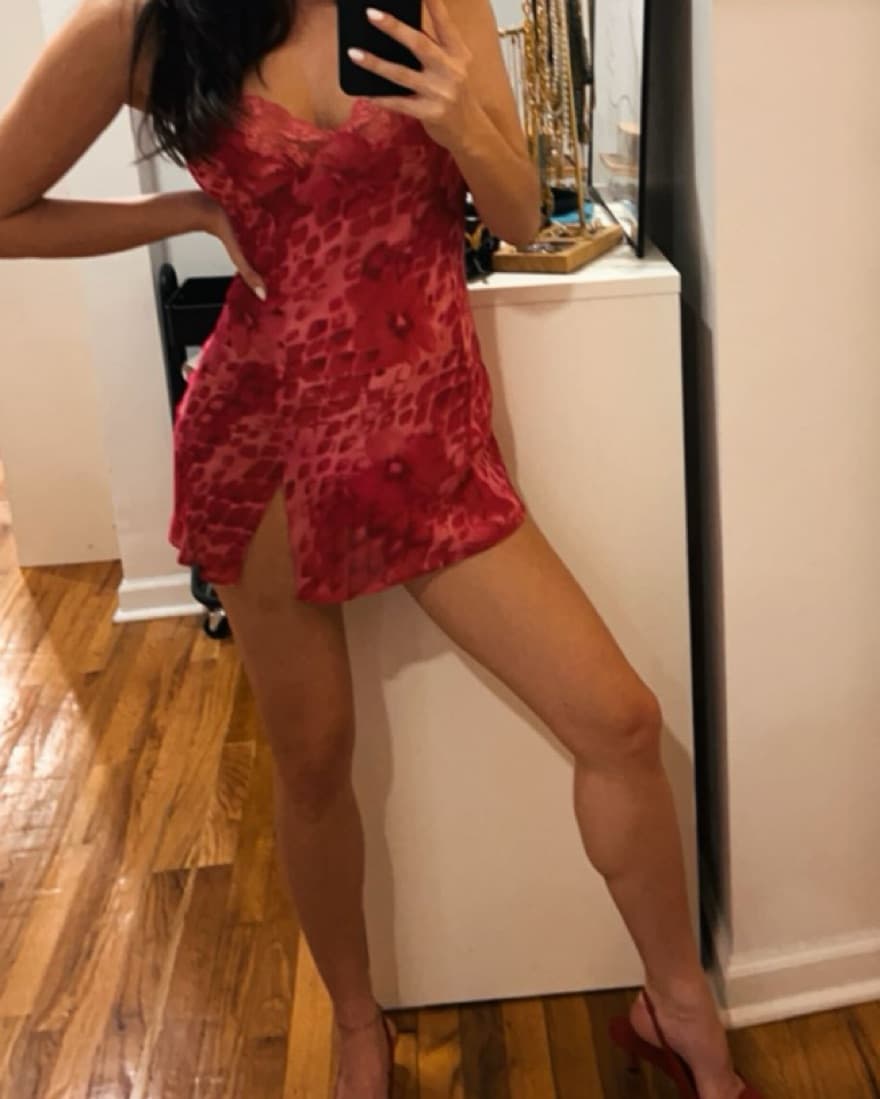 Vintage Hot Pink Slip Dress - Image 3