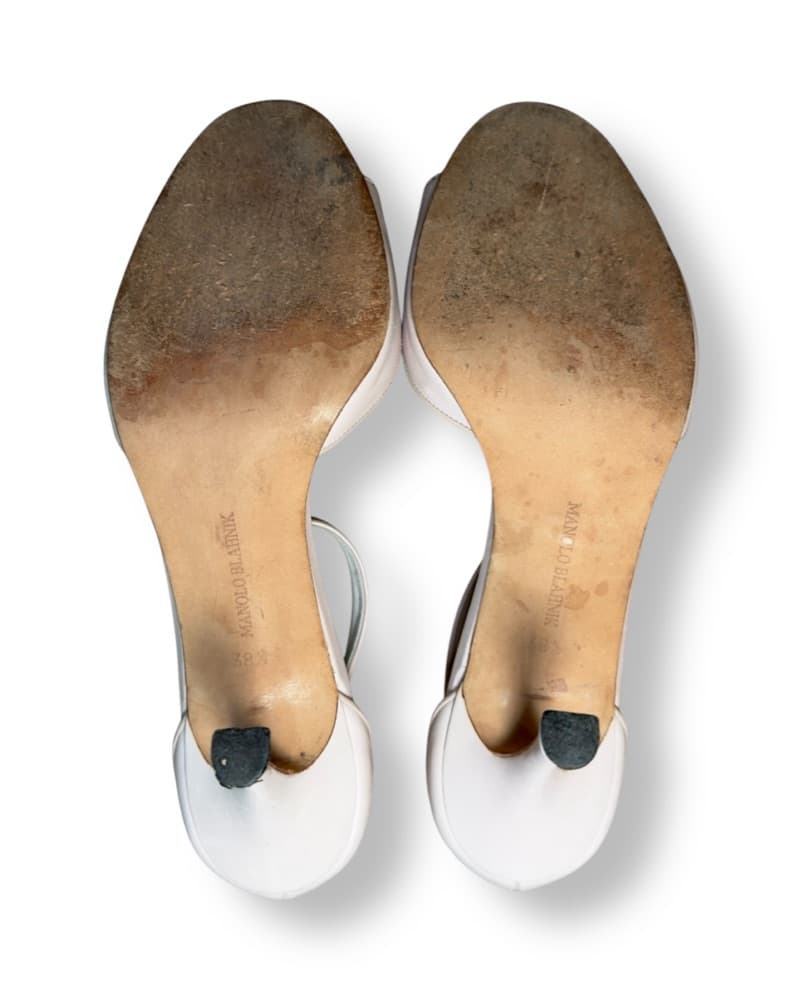 Manolo Blahnik Blush Ankle Strap Heels - Image 5