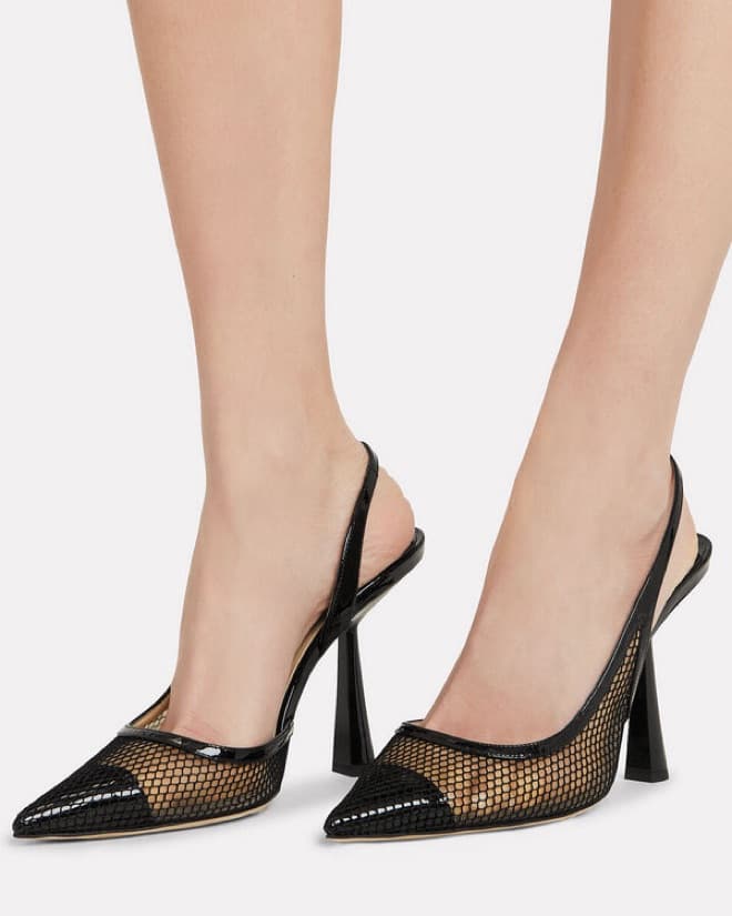 Jimmy Choo Fetto Mesh Slingback 100 - Image 4