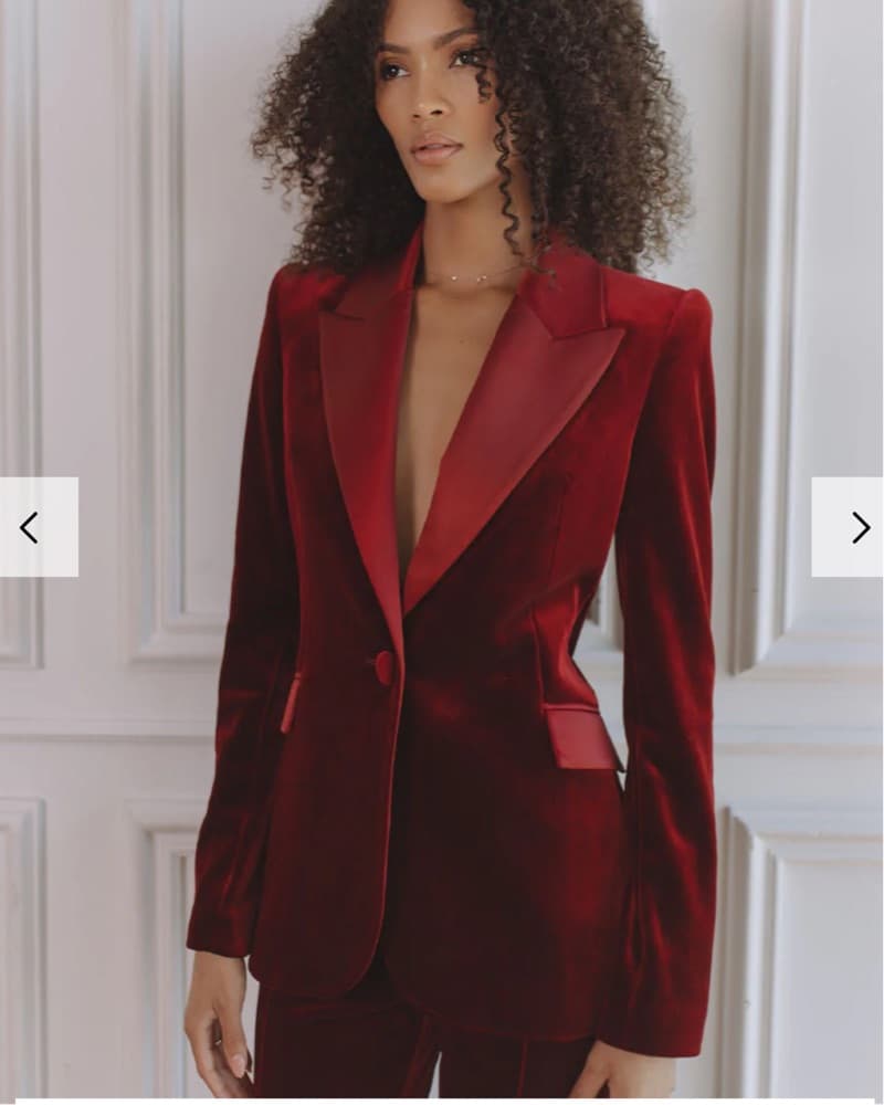 Radiant Red Velvet Suit - Image 3