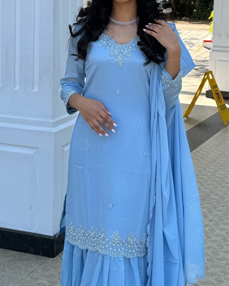 Blue Indian Wear/Sharara Set - Image 1