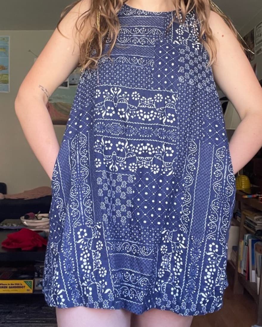 Navy Blue dress with pockets  - Image 2