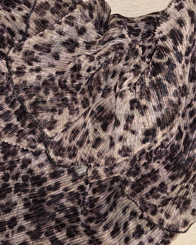 Line And Dot Animal Print Dress - Image 2