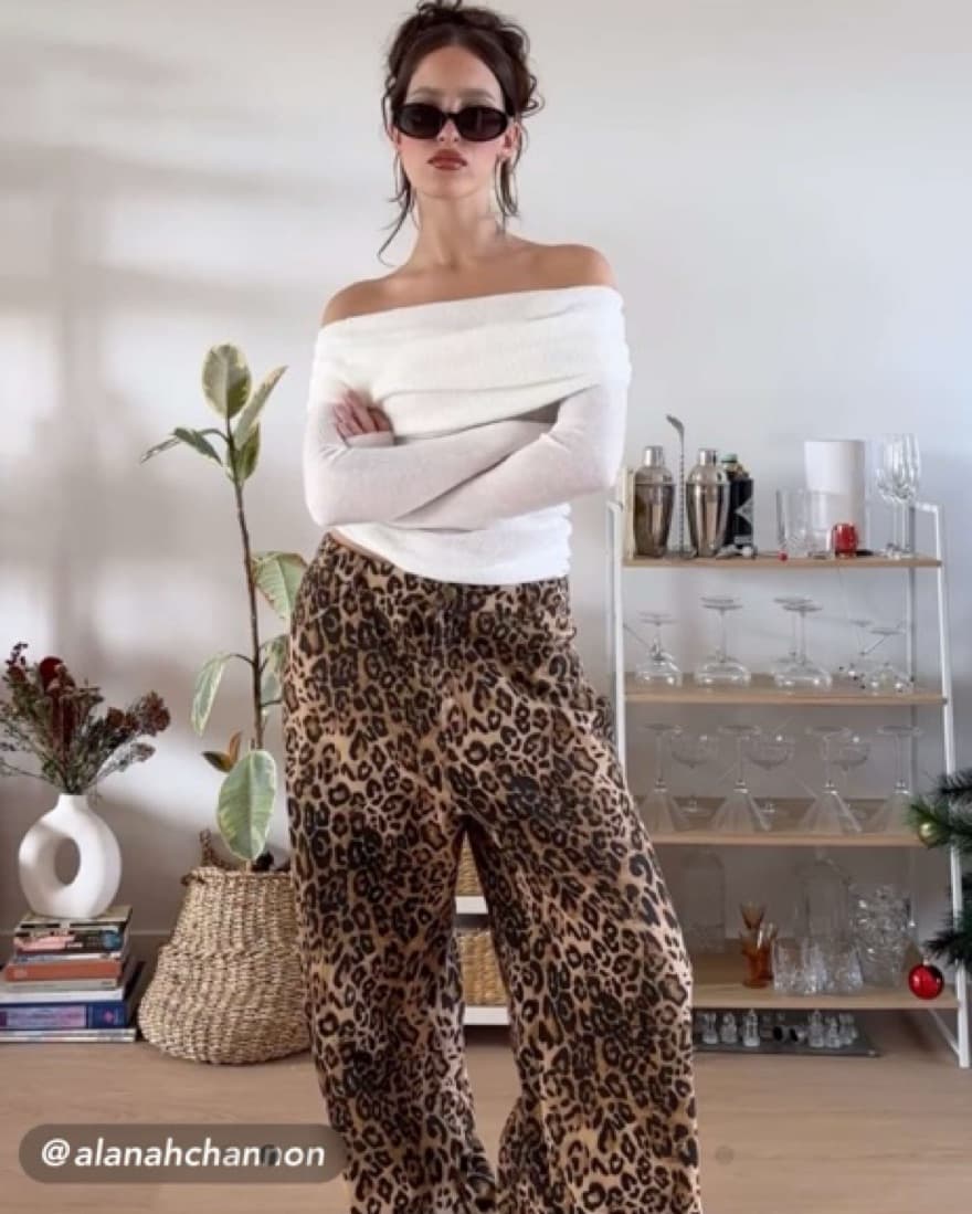 Chic Leopard Print Palazzo Pants - Image 3
