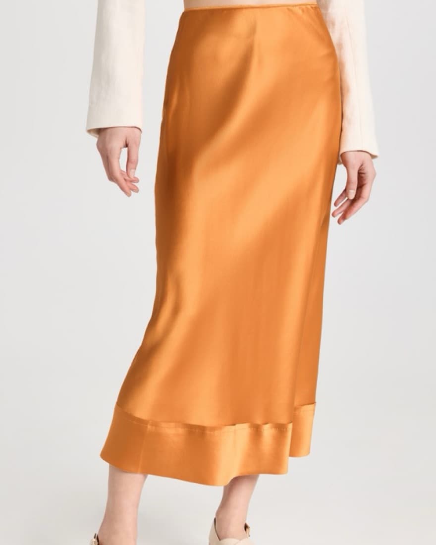 Lee Matthews Orange silk skirt - Image 1