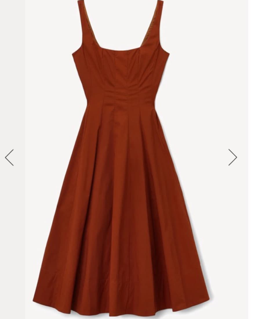 Staud Wells Dress Burnt Orange - Image 2