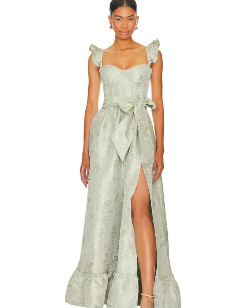 V. Chapman Veronica Dress in Sage - Image 1