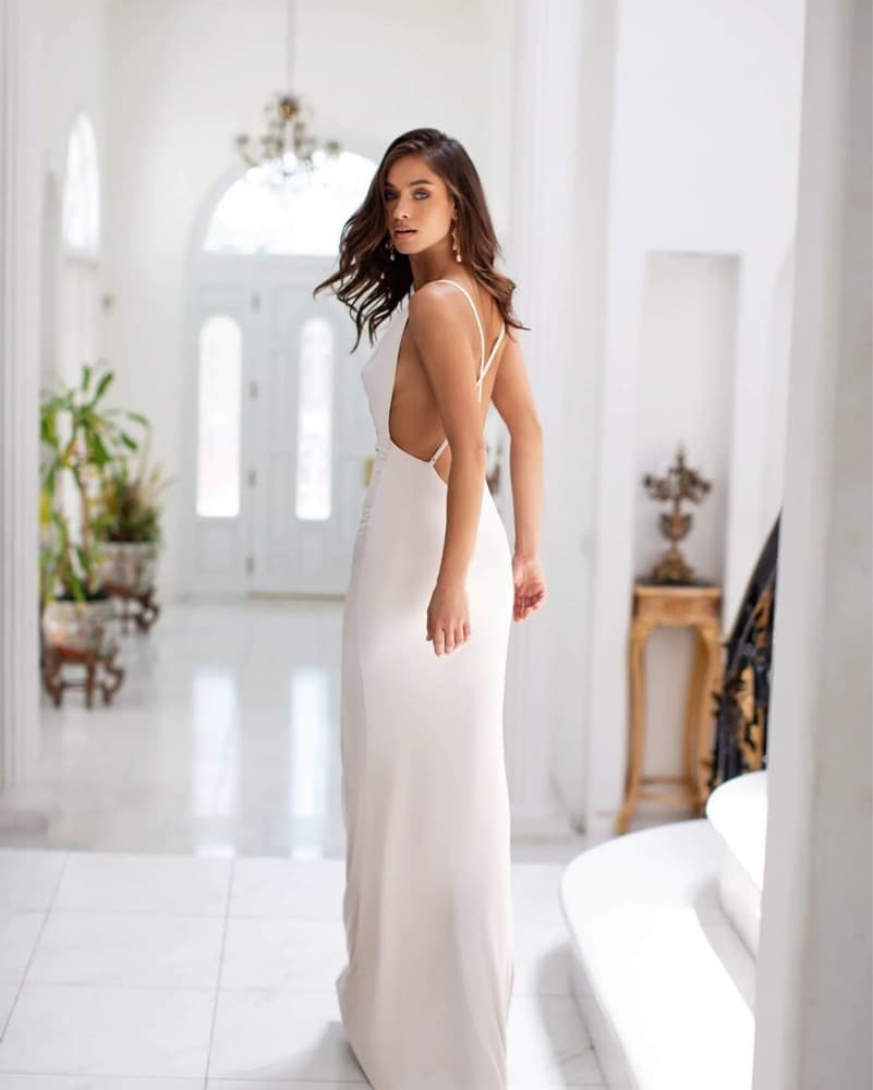 Beige Alamour The Label Formal Dress - Image 4