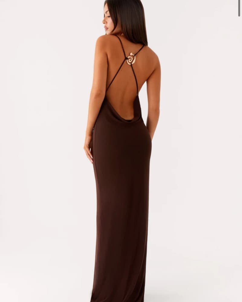 Brown Elegant Dress  - Image 3