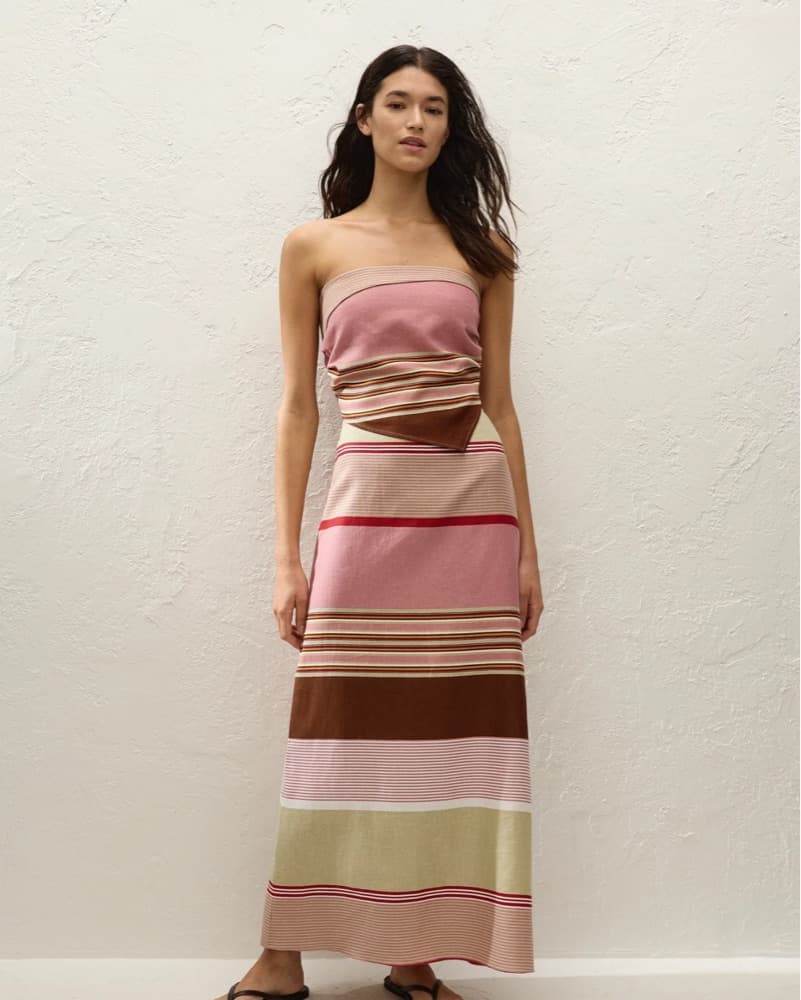 Ebbe Top Barragan Stripe Dusty Mauve   - Image 3