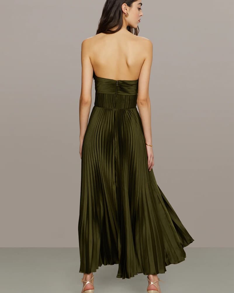 Amur Belle Dress in Olive - Image 2