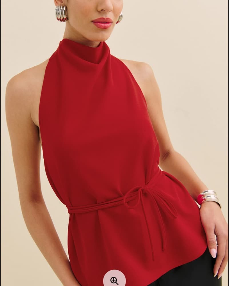 Reformation Red Open Back Top - Image 1