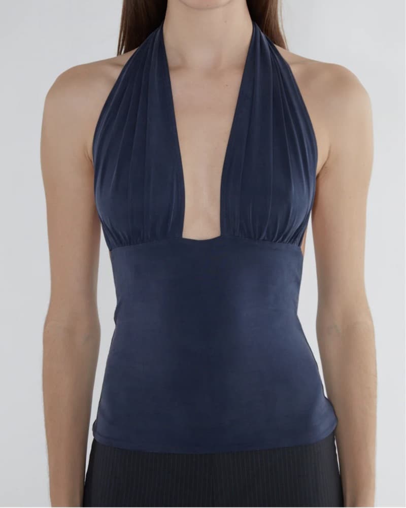Paloma Wool Mopit Navy Halter Top - Image 1