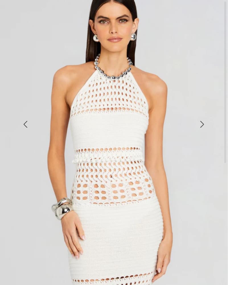 Retrofete Mesa Halter Crochet Dress XS - Image 3